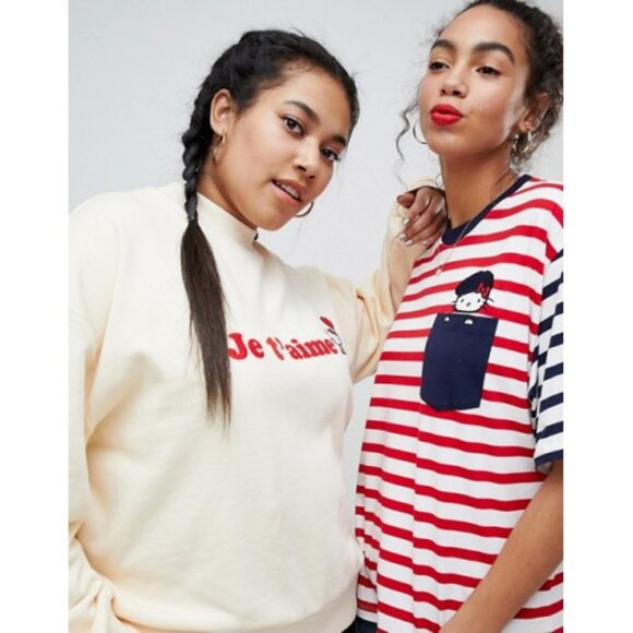 ASOS SANRIO hello kitty striped shirt.
Hello Kitty in pocket! - Picture 4 of 9